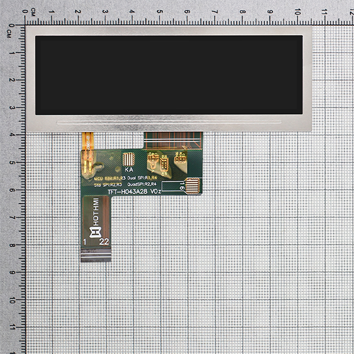 4.0-inch Bar Display 480x128 NV3041A Controller High Brihgtness LCD
